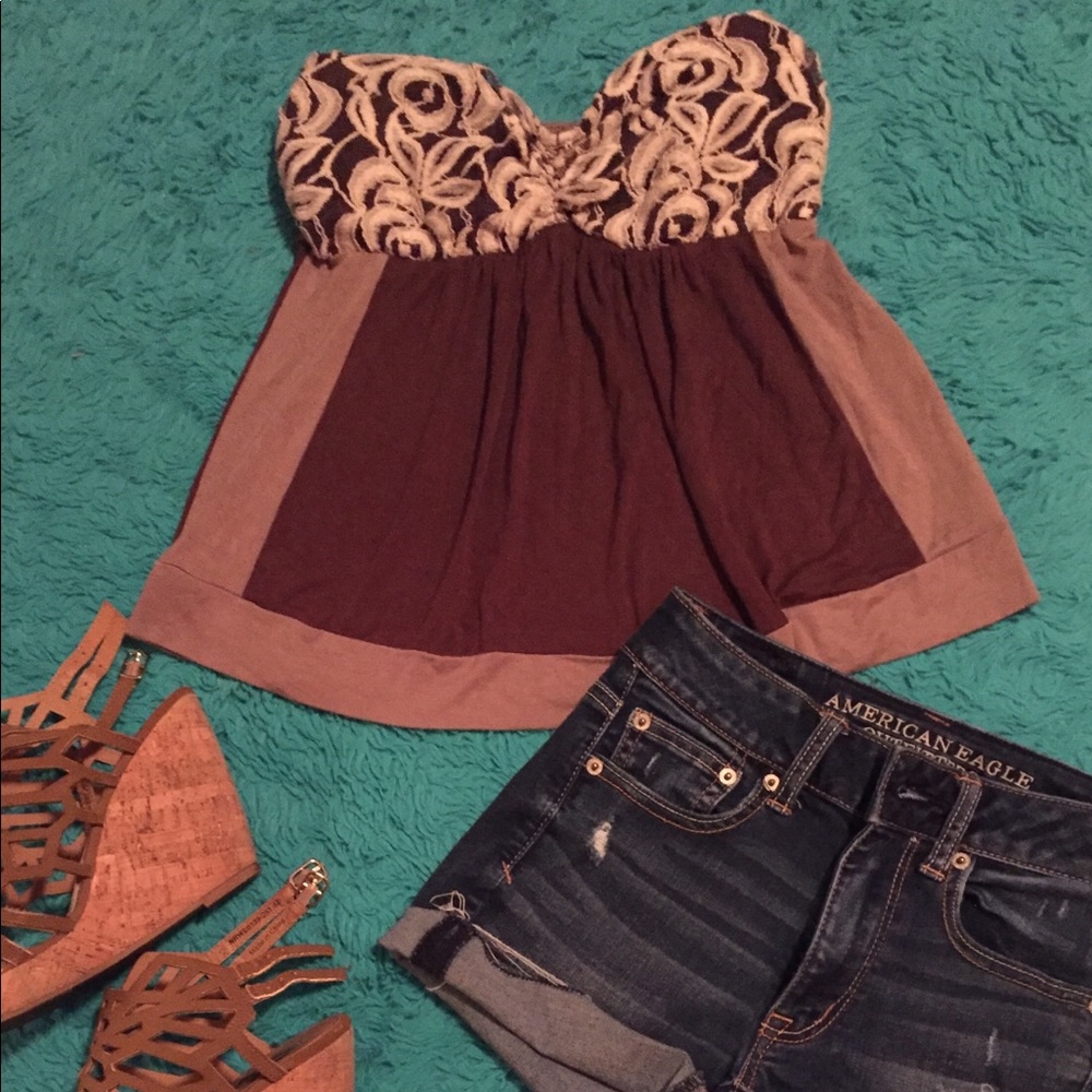 Strapless top from Buckle